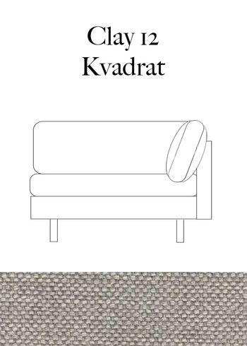 Fredericia Furniture - Divano - EJ220 Elements 2-seater 2066 by Erik Jørgensen - Clay 12 / Brushed Chrome