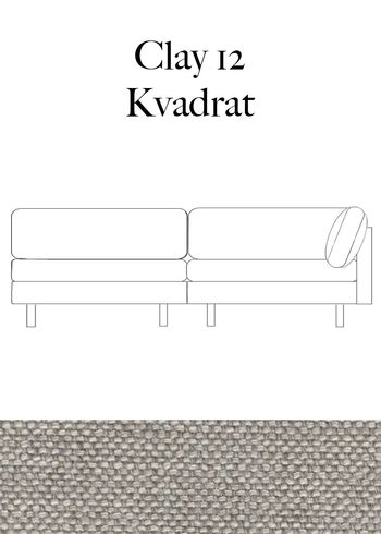 Fredericia Furniture - Kanapa - EJ220 Elements 2-seater 2067 by Erik Jørgensen - Clay 12 / Brushed Chrome