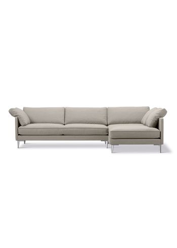 Fredericia Furniture - Couch - EJ295 Chaise Sofa 2945 by Erik Jørgensen Studio - Foss 102/Chrome