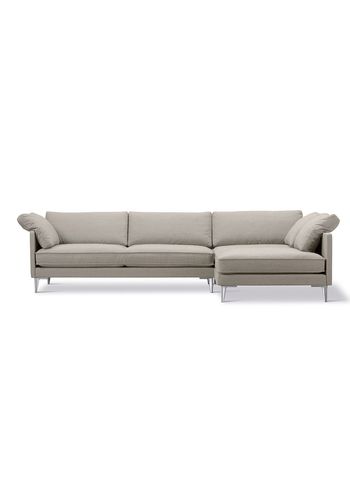 Fredericia Furniture - Couch - EJ295 Chaise Sofa 2955 by Erik Jørgensen Studio - Foss 102/Chrome