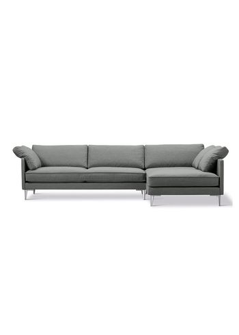 Fredericia Furniture - Divano - EJ295 Chaise Sofa 2955 by Erik Jørgensen Studio - Foss 732/Chrome