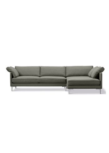Fredericia Furniture - Divano - EJ295 Chaise Sofa 2955 by Erik Jørgensen Studio - Foss 952/Chrome