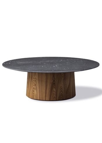 Fredericia Furniture - Mesa de centro - Niveau Coffee Table 6811 by Cecilie Manz - Brown Stained Ash / Black Marquina