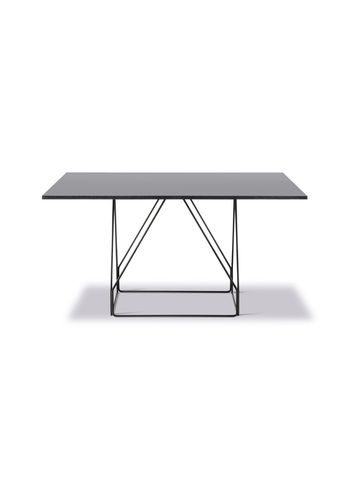 Fredericia Furniture - Eettafel - JG Table 6569 by Jørgen Gammelgaard - Black Linoleum w/Black Oak / Black Powder Coated Steel