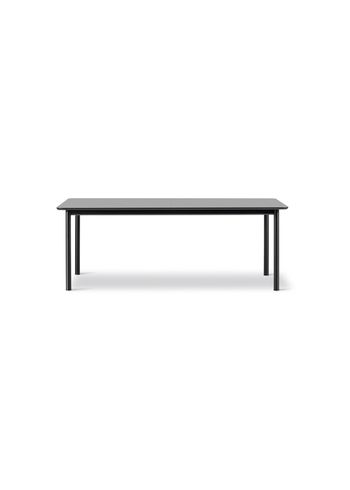 Fredericia Furniture - Matbord - Plan Table Extendable 6632 / By Edward Barber & Jay Osgerby - Nano Laminate Black / Black