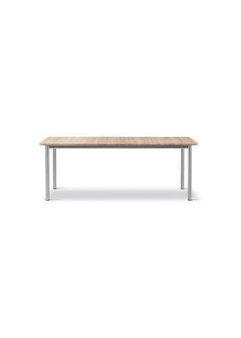 Fredericia Furniture - Ruokapöytä - Plan Table Extendable 6632 / By Edward Barber & Jay Osgerby - Oak Light Oil / Brushed Steel