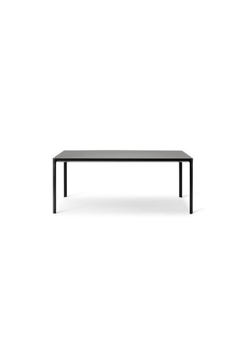 Fredericia Furniture - Mesa de jantar - MESA Table 4616 by Jørgen Gammelgaard - Black Linoleum / Black Aluminium