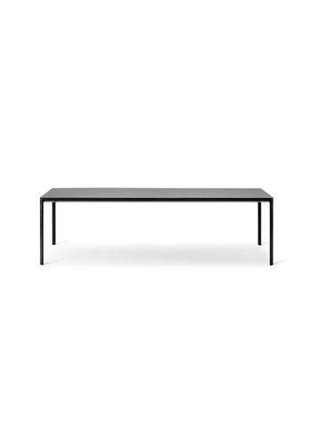 Fredericia Furniture - Mesa de jantar - MESA Table 4625 by Jørgen Gammelgaard - Black Linoleum / Black Aluminium