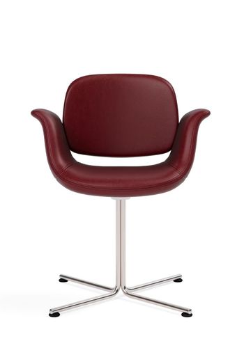 Fredericia Furniture - Dining chair - Flamingo Chair 3381 by Foersom & Hiort-Lorenzen - Max 93 Indian Red / Stainless Steel