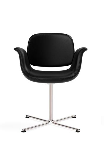 Fredericia Furniture - Dining chair - Flamingo Chair 3381 by Foersom & Hiort-Lorenzen - Max 98 Black / Stainless Steel