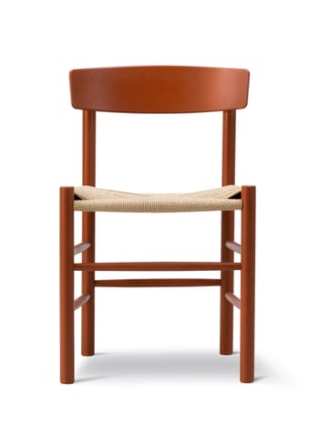 Fredericia Furniture - Esstischstuhl - J39 Mogensen Chair 3239 by Børge Mogensen - Heritage Red Beech / Natural Paper Cord