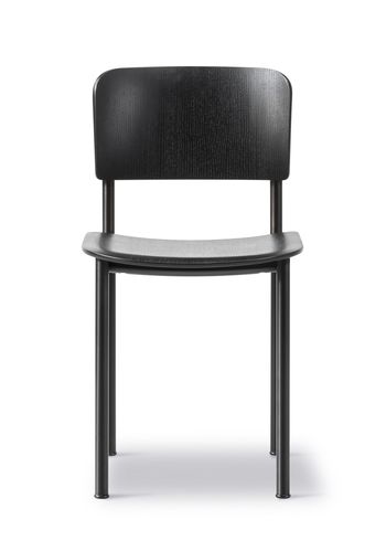 Fredericia Furniture - Spisebordsstol - Plan Chair 3412 by Edward Barber & Jay Osgerby - Black Lacquered Oak / Black