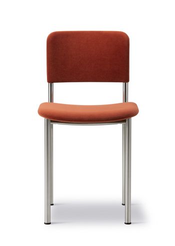 Fredericia Furniture - Dining chair - Plan Chair 3414 by Edward Barber & Jay Osgerby - Gentle 373 / Brushed Chrome