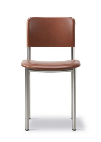Fredericia Furniture - Spisebordsstol - Plan Chair 3414 by Edward Barber & Jay Osgerby - Max 92 Tan / Brushed Chrome