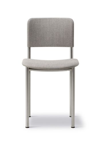 Fredericia Furniture - Matstol - Plan Chair 3414 by Edward Barber & Jay Osgerby - Re-wool 128 / Brushed Chrome