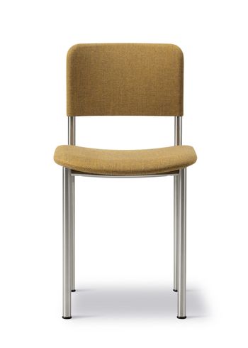 Fredericia Furniture - Sedia da pranzo - Plan Chair 3414 by Edward Barber & Jay Osgerby - Re-wool 448 / Brushed Chrome
