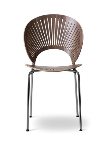 Fredericia Furniture - Matstol - Trinidad Chair 3398 by Nanna Ditzel - Lacquered Walnut