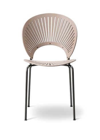 Fredericia Furniture - Matstol - Trinidad Chair 3398 by Nanna Ditzel - Light Grey Stained Oak / Black