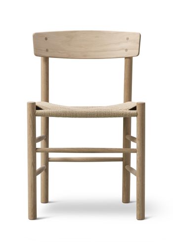 Fredericia Furniture - Dining chair - J39 Mogensen Chair 3239 by Børge Mogensen - Light Olied Oak / Natural Paper Cord