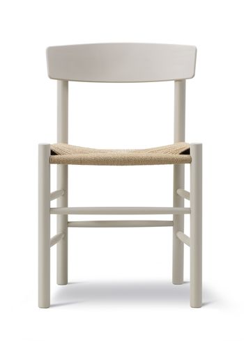 Fredericia Furniture - Dining chair - J39 Mogensen Chair 3239 by Børge Mogensen - Pebble Grey Beech / Natural Paper Cord
