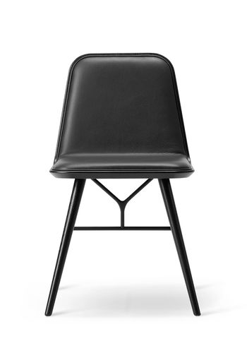 Fredericia Furniture - Chaise à manger - Spine Wood Chair 1721 by Space Copenhagen - Primo 88 Black / Black Lacquered Oak