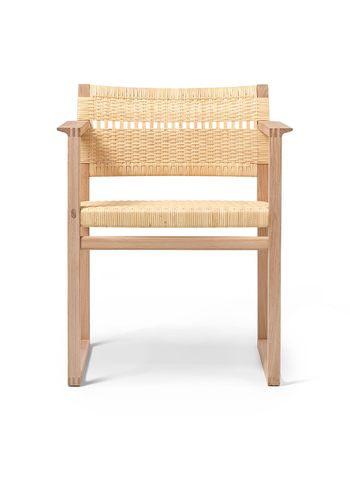 Fredericia Furniture - Krzesło - BM62 Armchair 3262 by Børge Mogensen - Cane Wicker / Oiled Oak