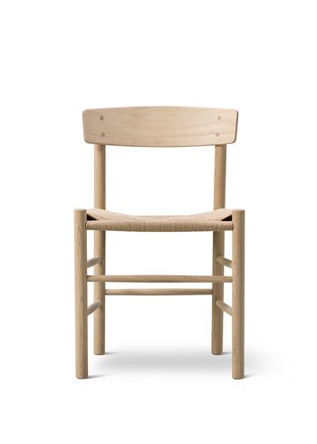 Fredericia Furniture - Stoel - J39 Mogensen Chair 3239 by Børge Mogensen - Soaped Beech / Natural Paper Cord
