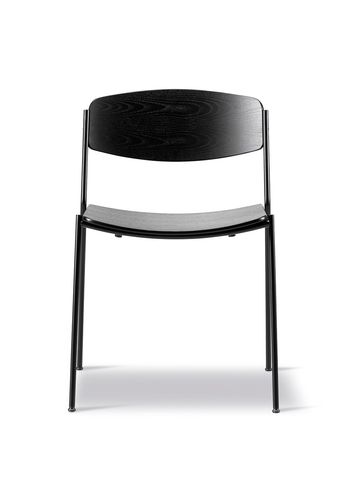 Fredericia Furniture - Sedia - Lynderup Chair 3080 by Børge Mogensen - Black Lacquered Ash / Black