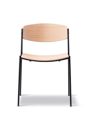 Fredericia Furniture - Stol - Lynderup Chair 3080 by Børge Mogensen - Lacquered Oak / Black