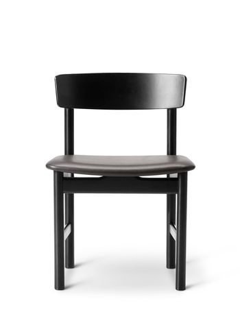 Fredericia Furniture - Silla - Mogensen Chair 3236 by Børge Mogensen - Soaped Oak / Omni 301 Black