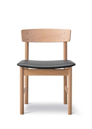 Fredericia Furniture - Chaise - Mogensen Chair 3236 by Børge Mogensen - Soaped Oak / Omni 301 Black