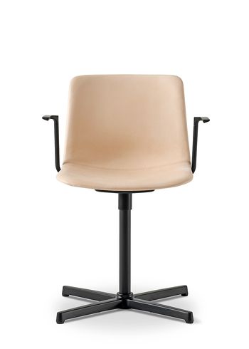 Fredericia Furniture - Chair - Pato Swivel Armchair 4012 by Welling/Ludvik - Full Upholstery - Vegeta 90 Natural