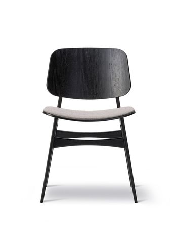 Fredericia Furniture - Chaise - Søborg Chair 3051 by Børge Mogensen - Ruskin 33 / Black Lacquered Oak