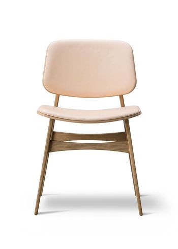 Fredericia Furniture - Chaise - Søborg Chair 3052 by Børge Mogensen - Vegeta 90 Natural / Lacquered Oak