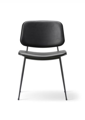 Fredericia Furniture - Chaise - Søborg Chair 3062 by Børge Mogensen - Max 98 Black / Black Lacquered Oak / Black