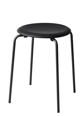 Fritz Hansen - Chair - Dot - Black Intense Leather / Black