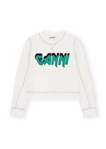 Ganni - Blus - Isoli Ganni Rock Sweatshirt - Egret