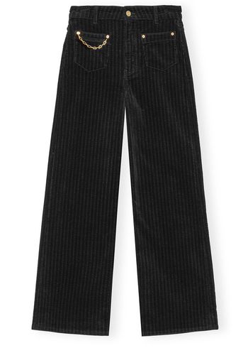 Ganni - Hose - Stretch Corduroy Magny - Black