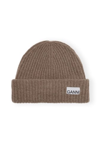 Ganni - Beanie - Structured Rib Beanie - Tiger's Eye