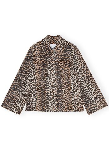 Ganni - Jacke - Print Denim Jacket - Leopard