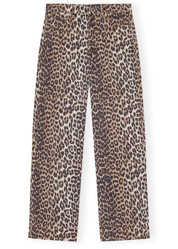 Ganni - Calças de ganga - Print Denim Izey - Leopard