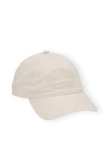 Ganni - Czapka - Cap Logo - Egret