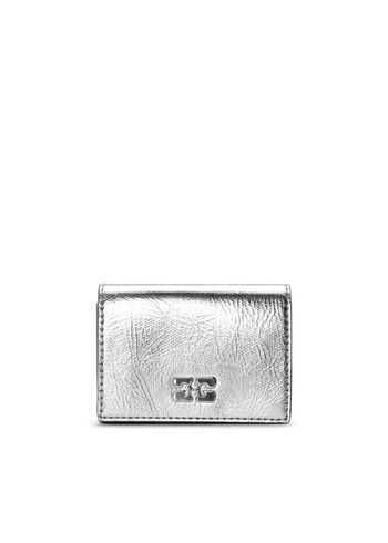 Ganni - Card holder - Ganni Bou Flap Card Holder - Silver