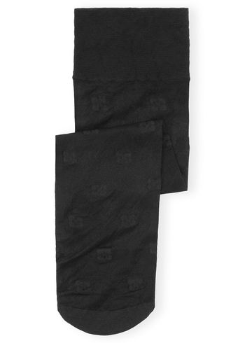 Ganni - Meias - Butterfly Lace Socks - Black