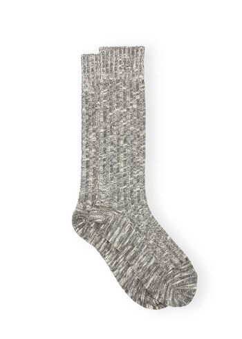 Ganni - Bas de contention - Chunky Cotton Socks - Ebony Melange