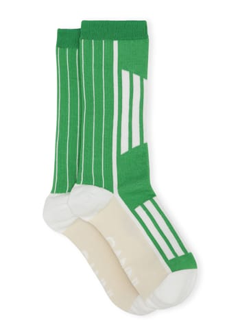 Ganni - Meias - Organic Cotton Sporty Sock - Kelly Green