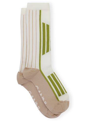 Ganni - Meias - Sporty Socks - Egret
