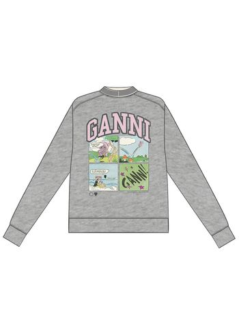 Ganni - Sweatshirt - Isoli BD Oversized Sweatshirt - Paloma Melange