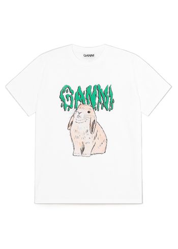 Ganni - Maglietta - T-shirt Bunny - Bright White