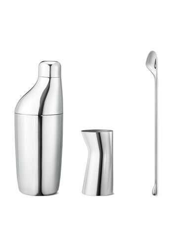 Georg Jensen - Cocktail-sekoitin - Sky Giftset Shaker, Stirring Spoon & Jigger - Stainless Steel